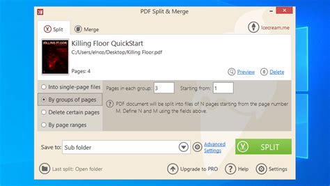 Icecream PDF Split and